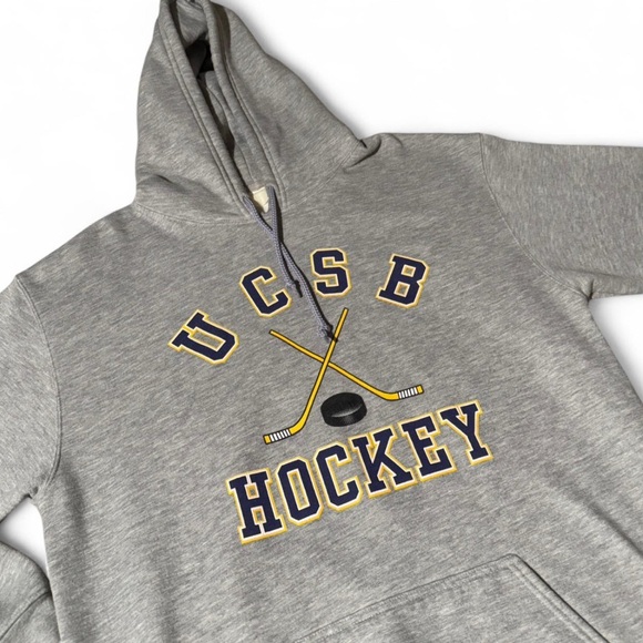 University of California UCSB Hockey Gray Men's Hoodie Sweatshirt - Picture 3 of 8